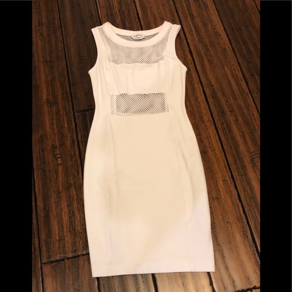 Bebe White Mesh  Dress 👗